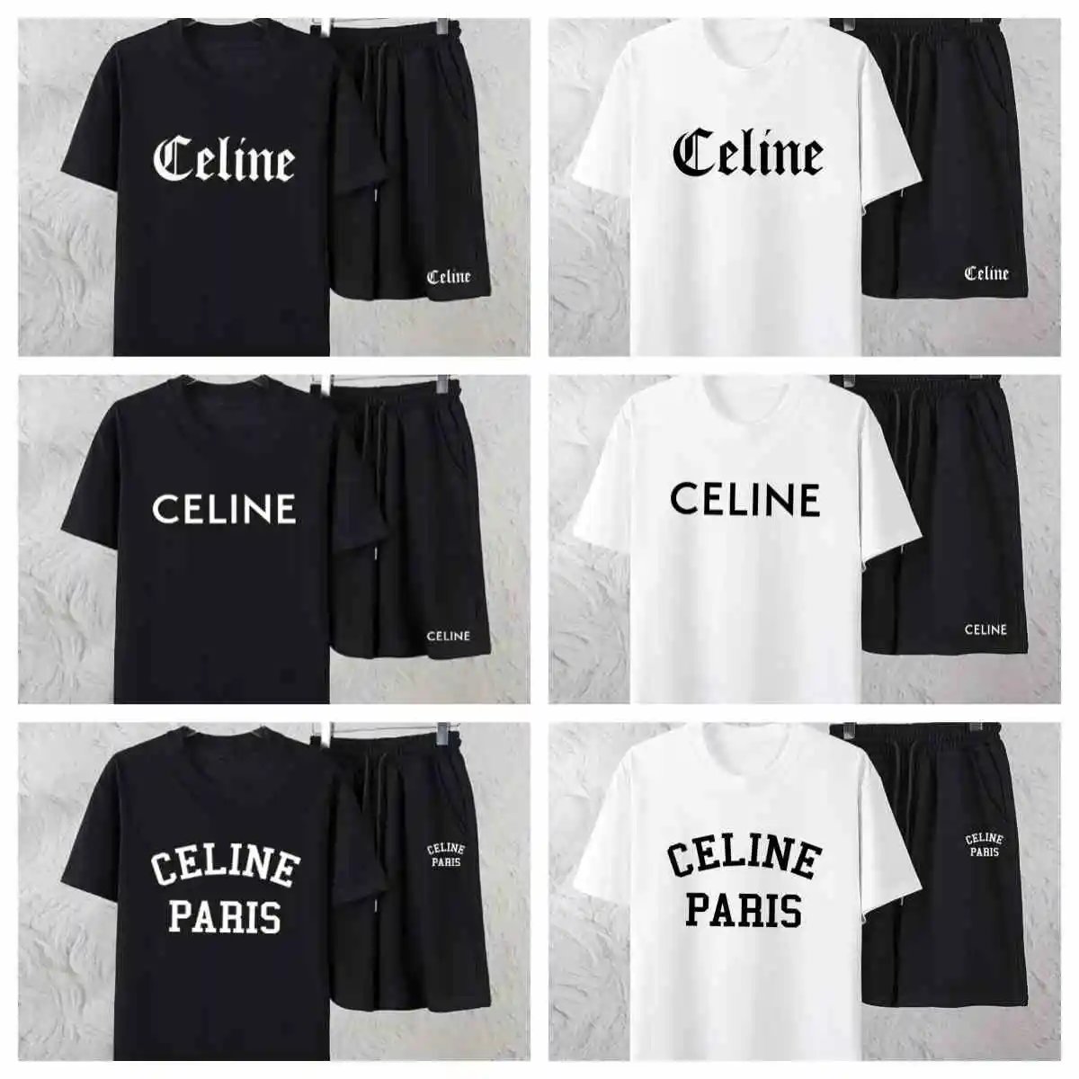 Celine Black T-Shirt and Short