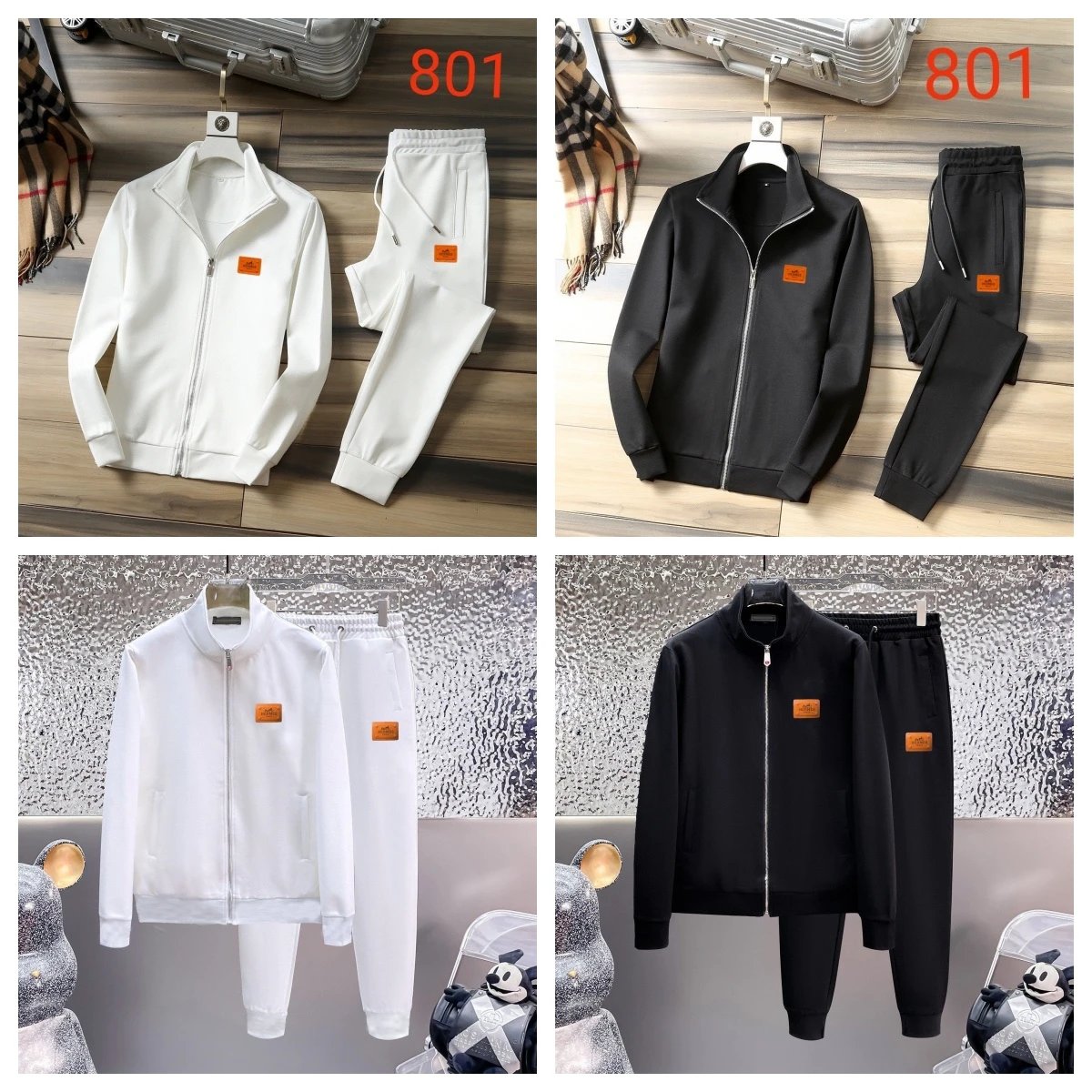 Versace White Zip-Up Track Sui