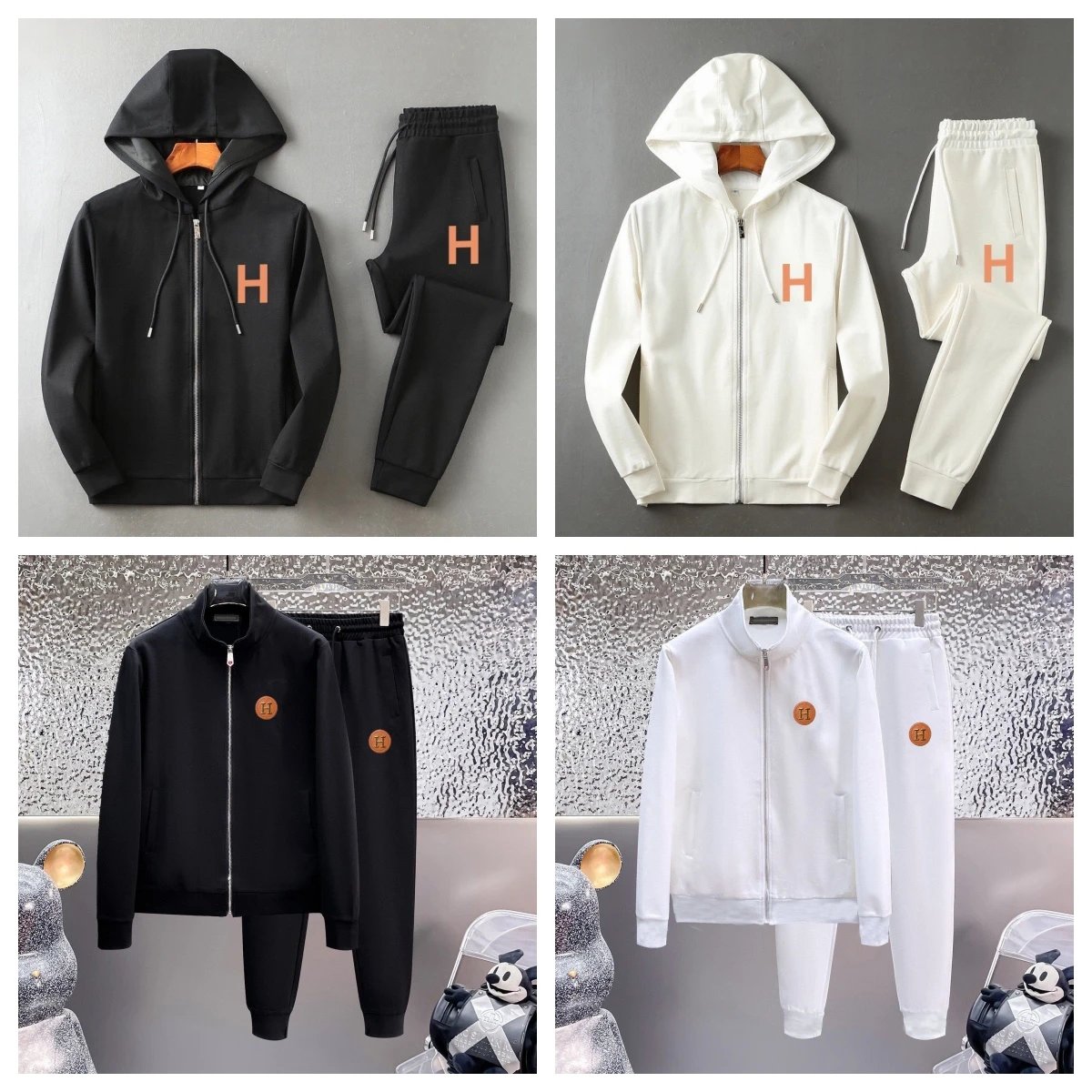 Hermès Black Hoodie and Pants 