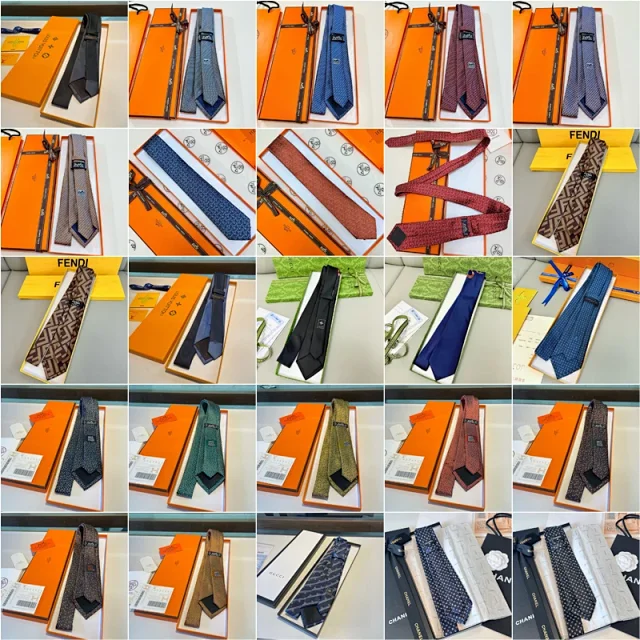 Louis Vuitton Ties Two-tone color-block necktie product detail image 1