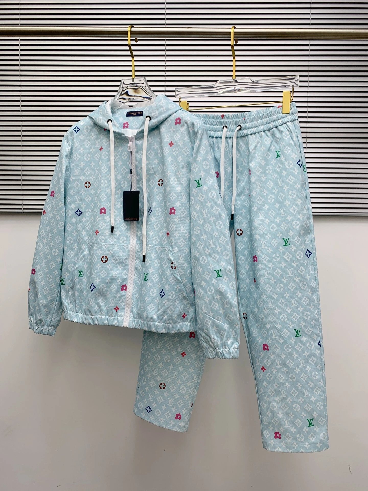 Louis Vuitton Matching Sets Monogram Hooded Zip Jacket and Jogger Set — 01