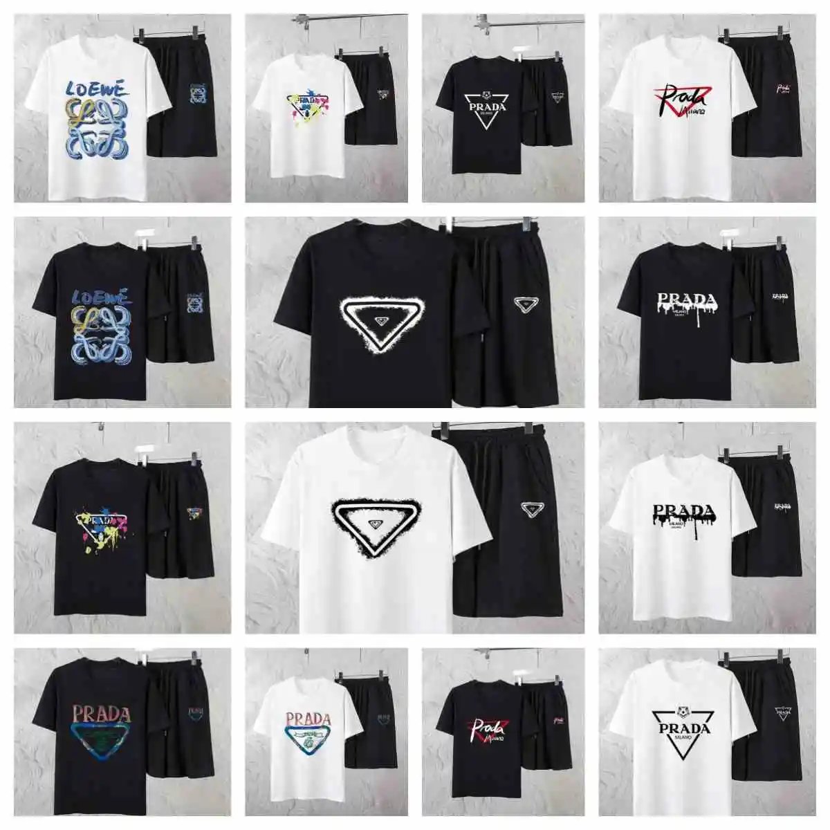 Prada Black T-Shirt and Shorts