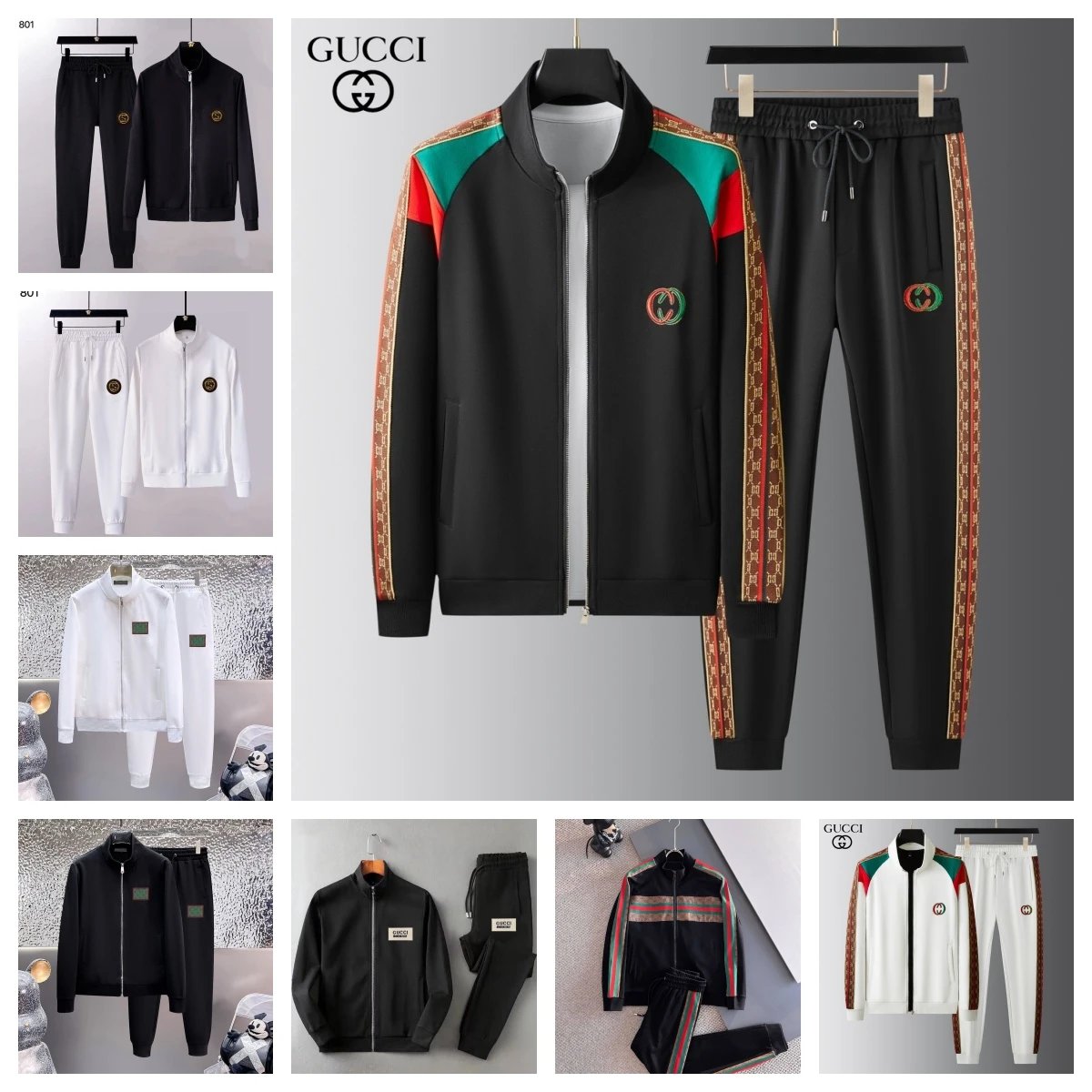 Gucci Black Track Jacket and P