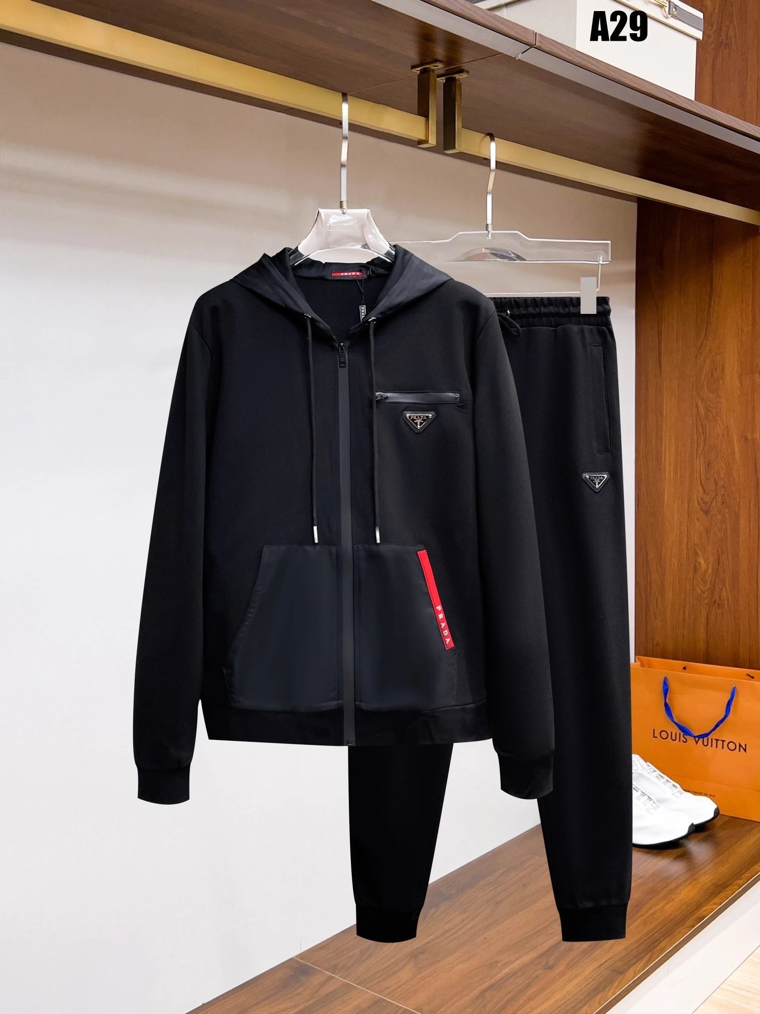 Prada Tracksuits Zip-Up Jacket and Jogger Pants Set — 09