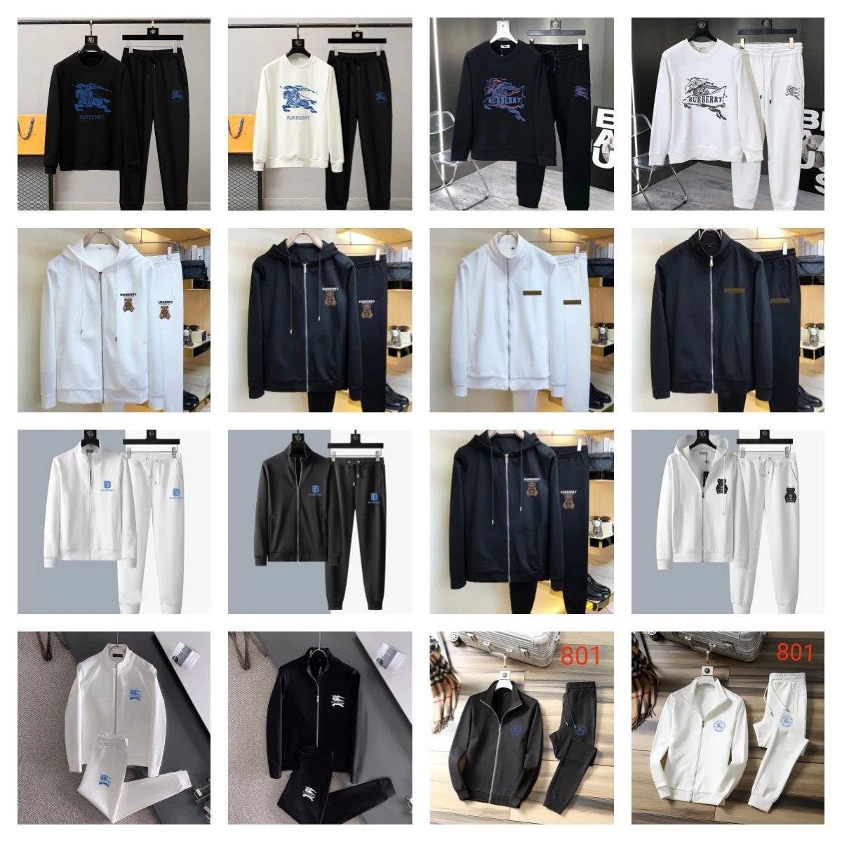 Burberry Black Zip-Up Tracksui