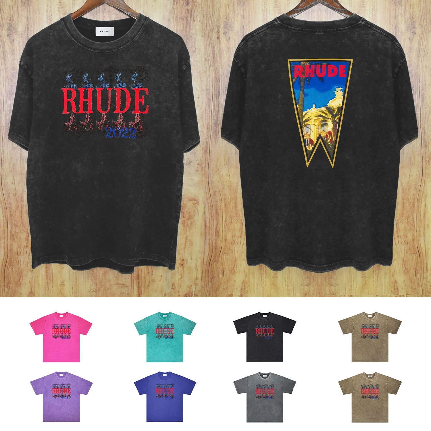 RHUDE Vintage Wash Graphic T-S