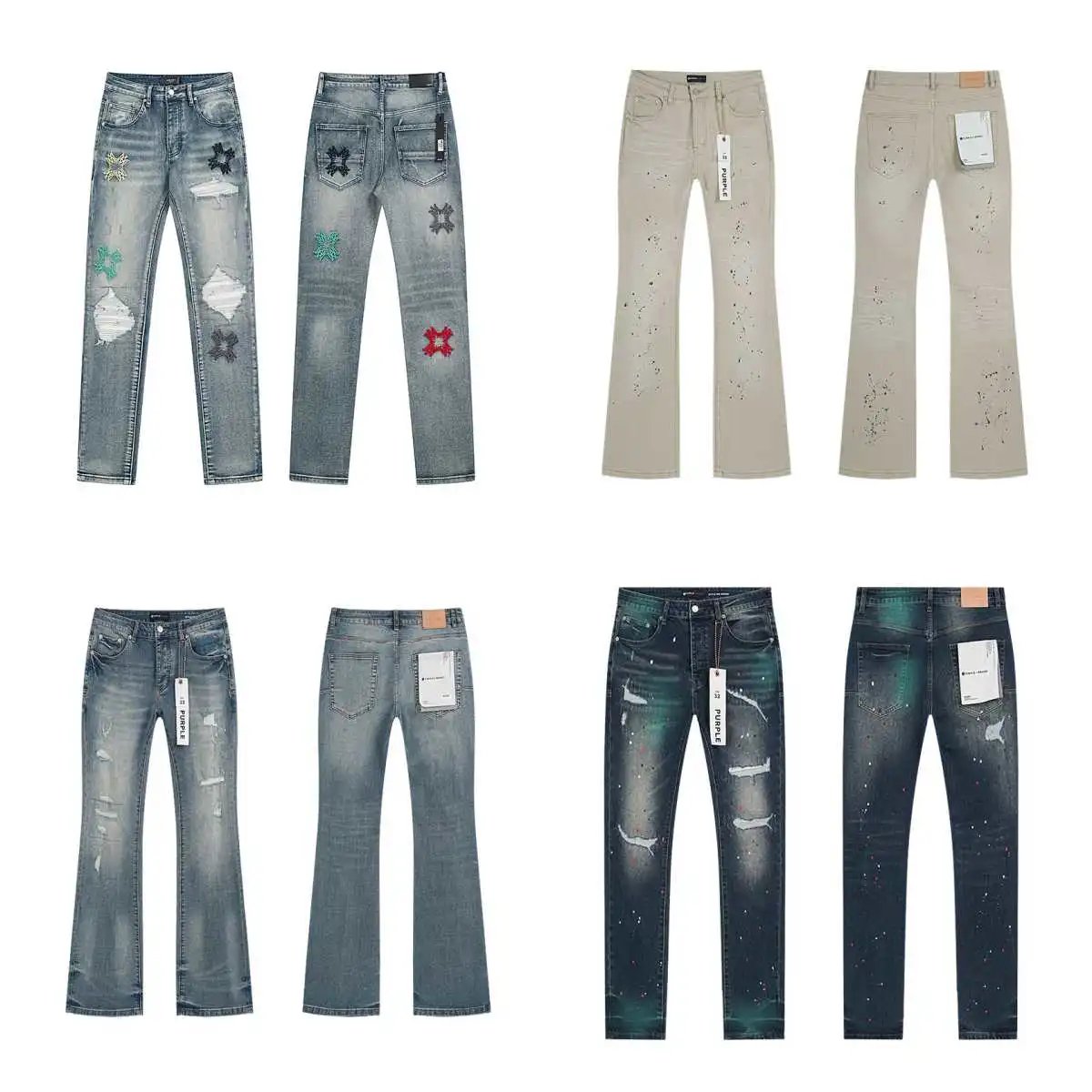 Purple Brand Distressed Decora