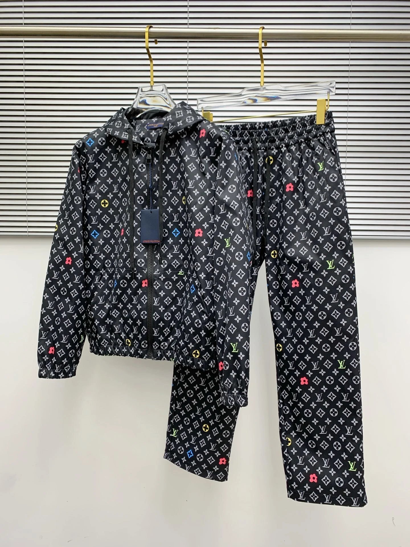 Louis Vuitton Matching Sets Monogram Hooded Zip Jacket and Jogger Set — 07