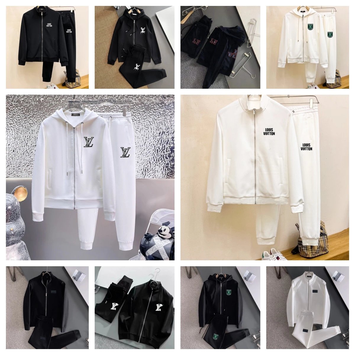 Louis Vuitton White Zip-Up Tra
