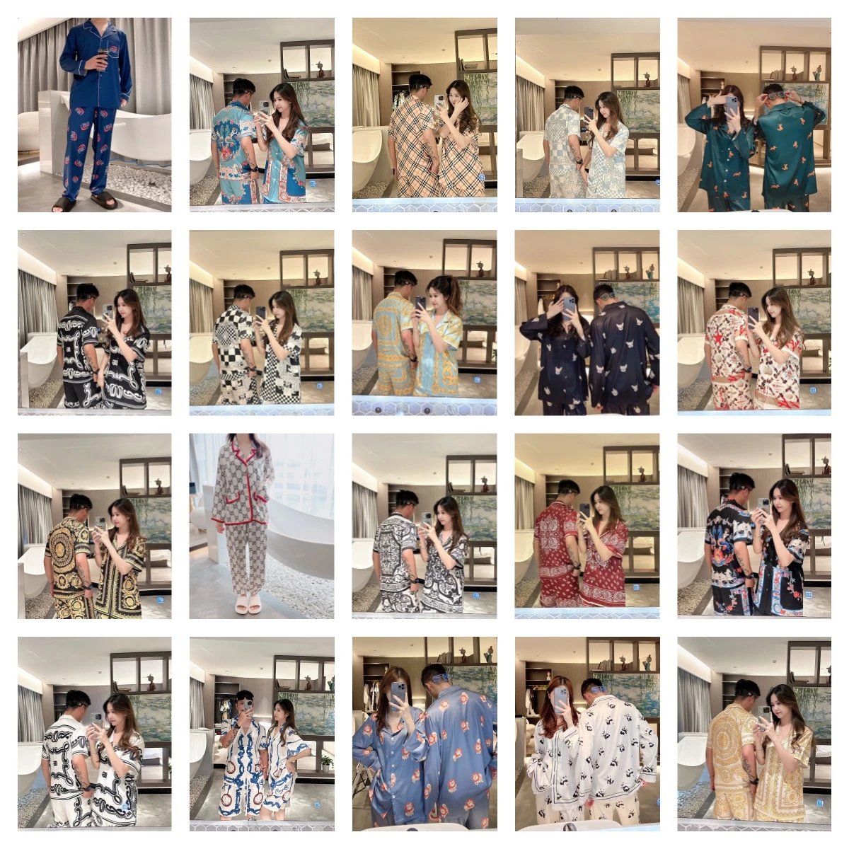 'Printed Couple Pajama Set'