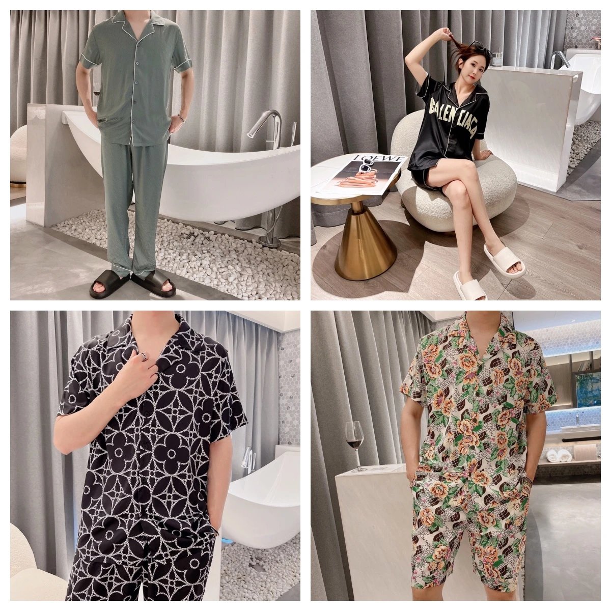 Luxury Silk Pajama Sets [4 sty