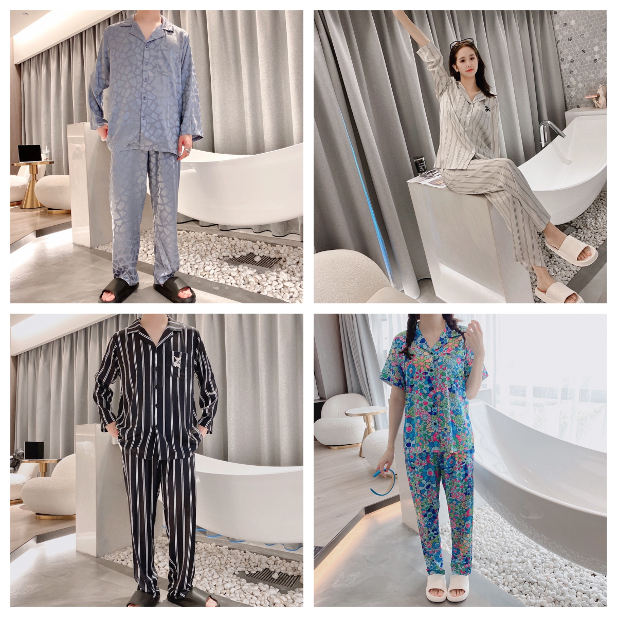 Luxury Satin Pajama Set [4 sty