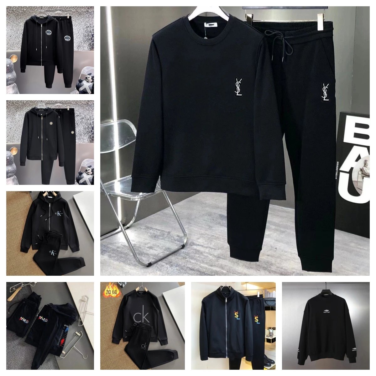 YSL Black Tracksuit Set