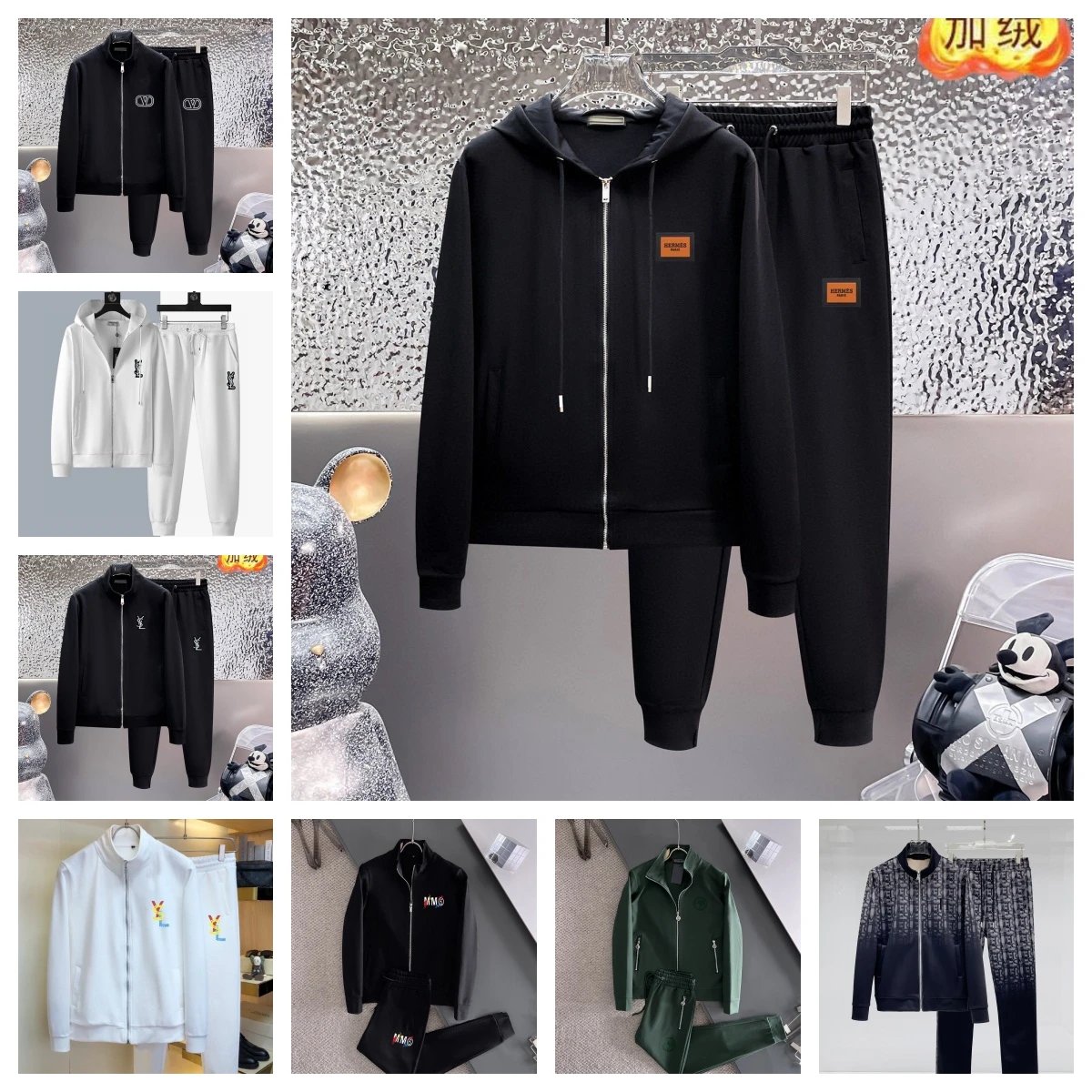 Hermes Black Hoodie and Pants 