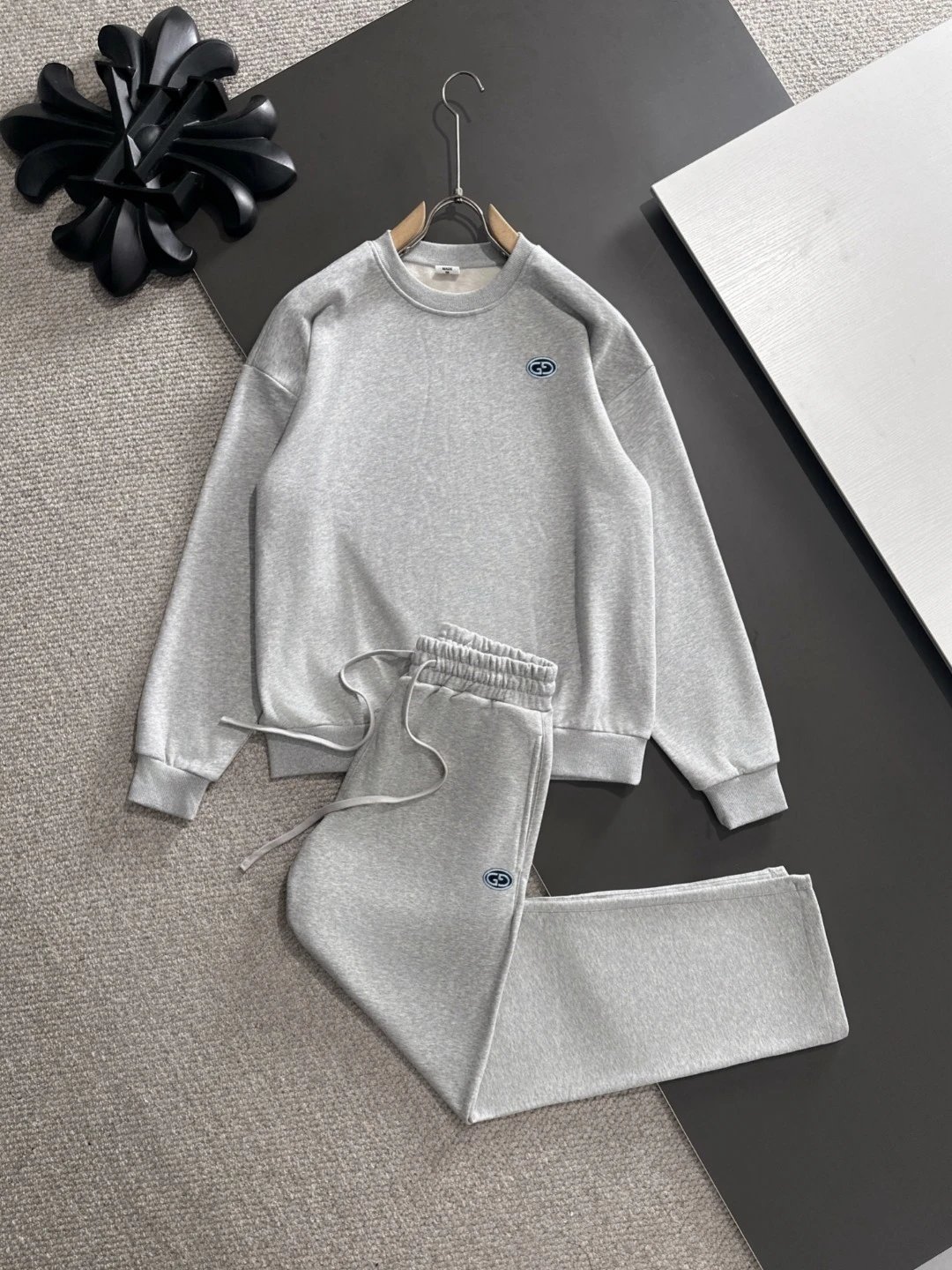 Unbranded Tracksuits Crewneck sweatshirt and drawstring straight-leg pants set with embroidered double-G emblem — 06