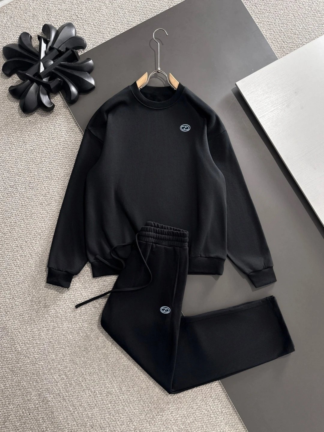 Unbranded Tracksuits Crewneck sweatshirt and drawstring straight-leg pants set with embroidered double-G emblem — 05