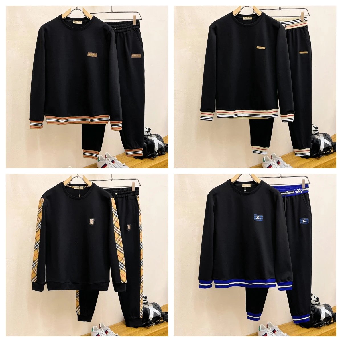 Burberry Black Track Suit Set