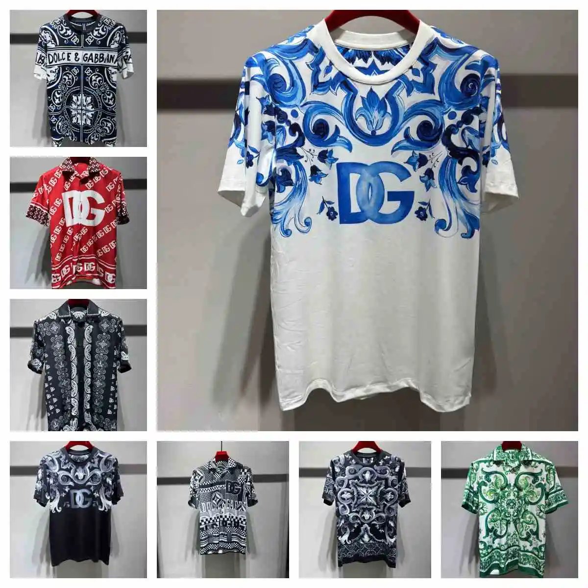 Dolce & Gabbana White Blue Pat