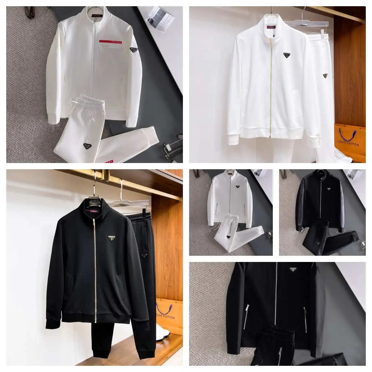 Prada White Track Jacket and P