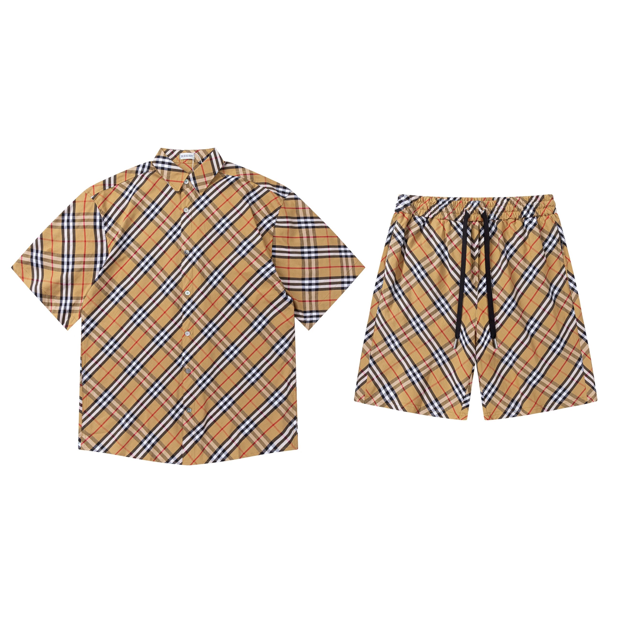 Burberry Yellow Plaid Shirt an