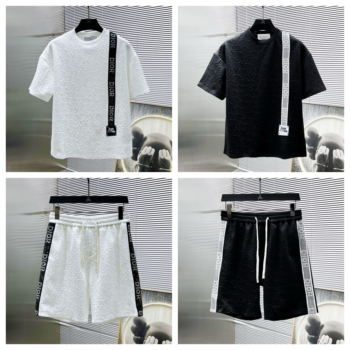 Dior White Embossed T-Shirt an