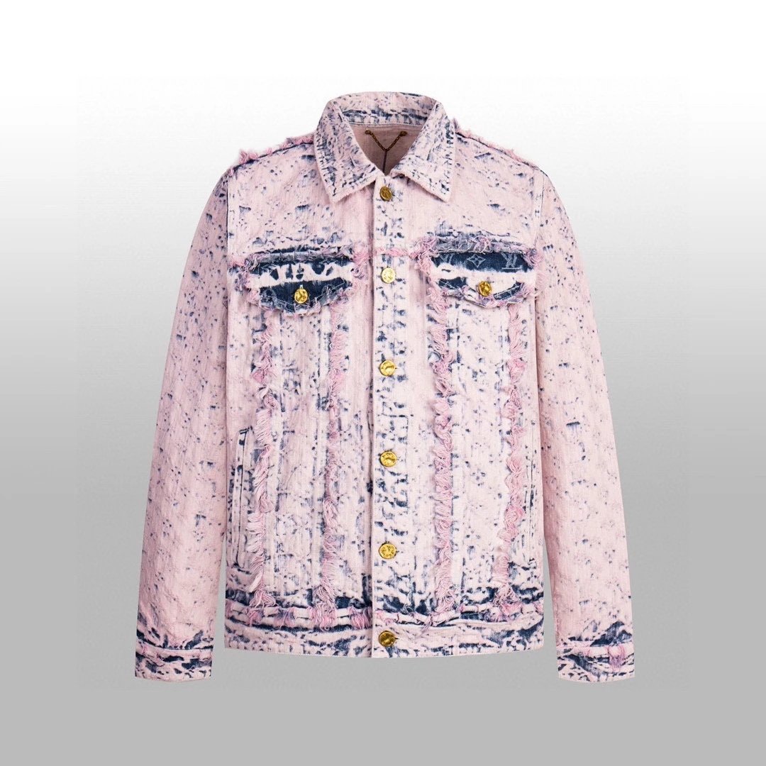 Louis Vuitton Pink Denim Jacke
