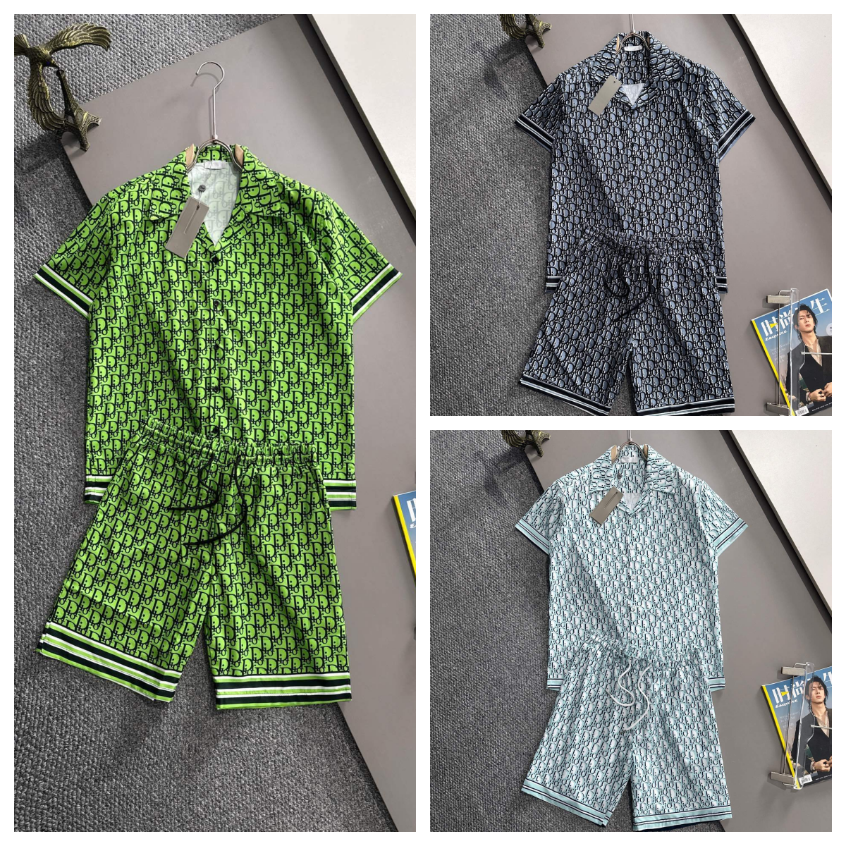 Dior Green Short Sleeve Set