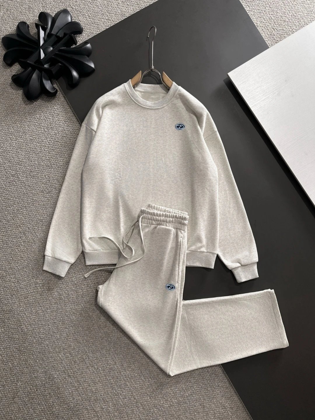 Unbranded Tracksuits Crewneck sweatshirt and drawstring straight-leg pants set with embroidered double-G emblem — 03