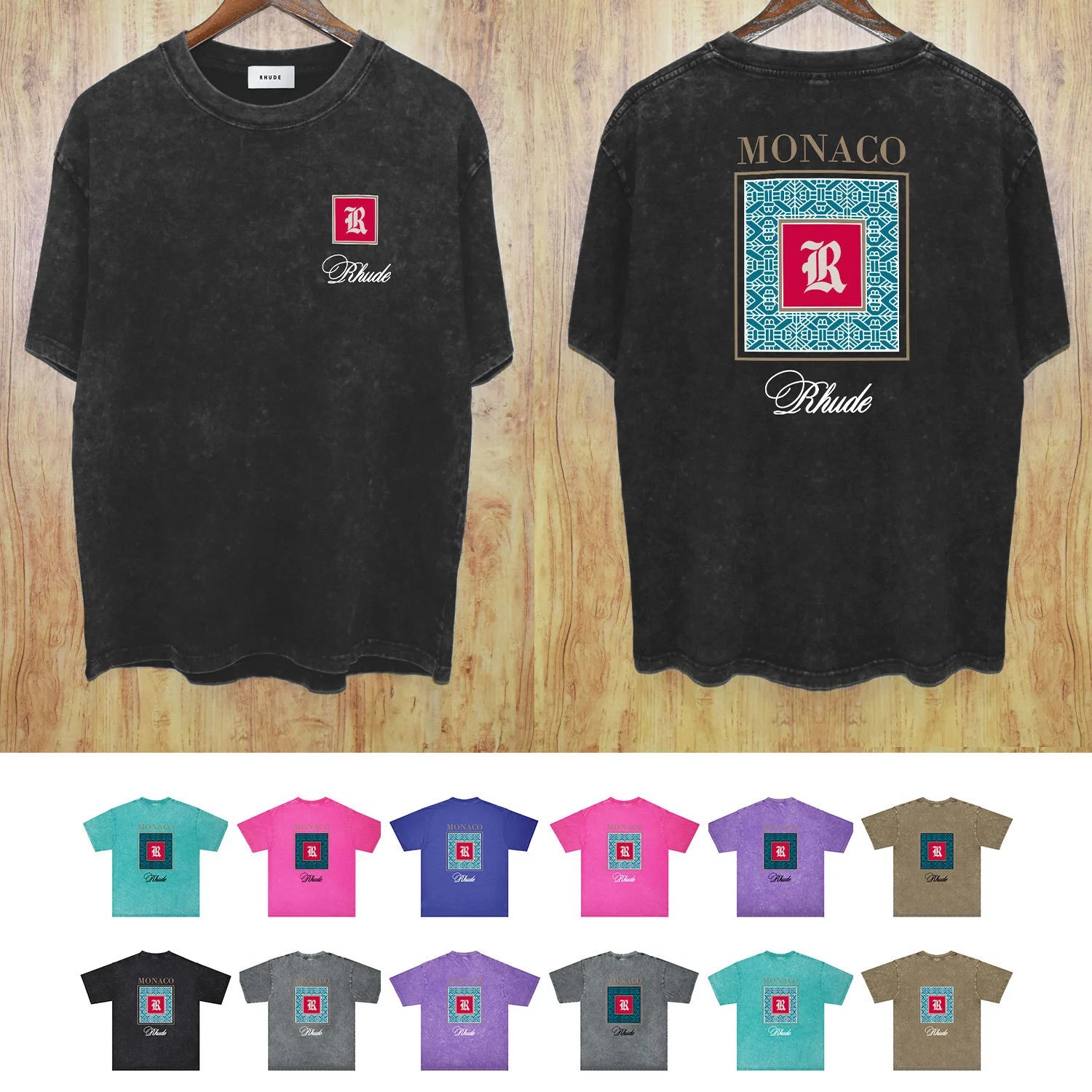 Rhude Monaco Acid Wash T-Shirt