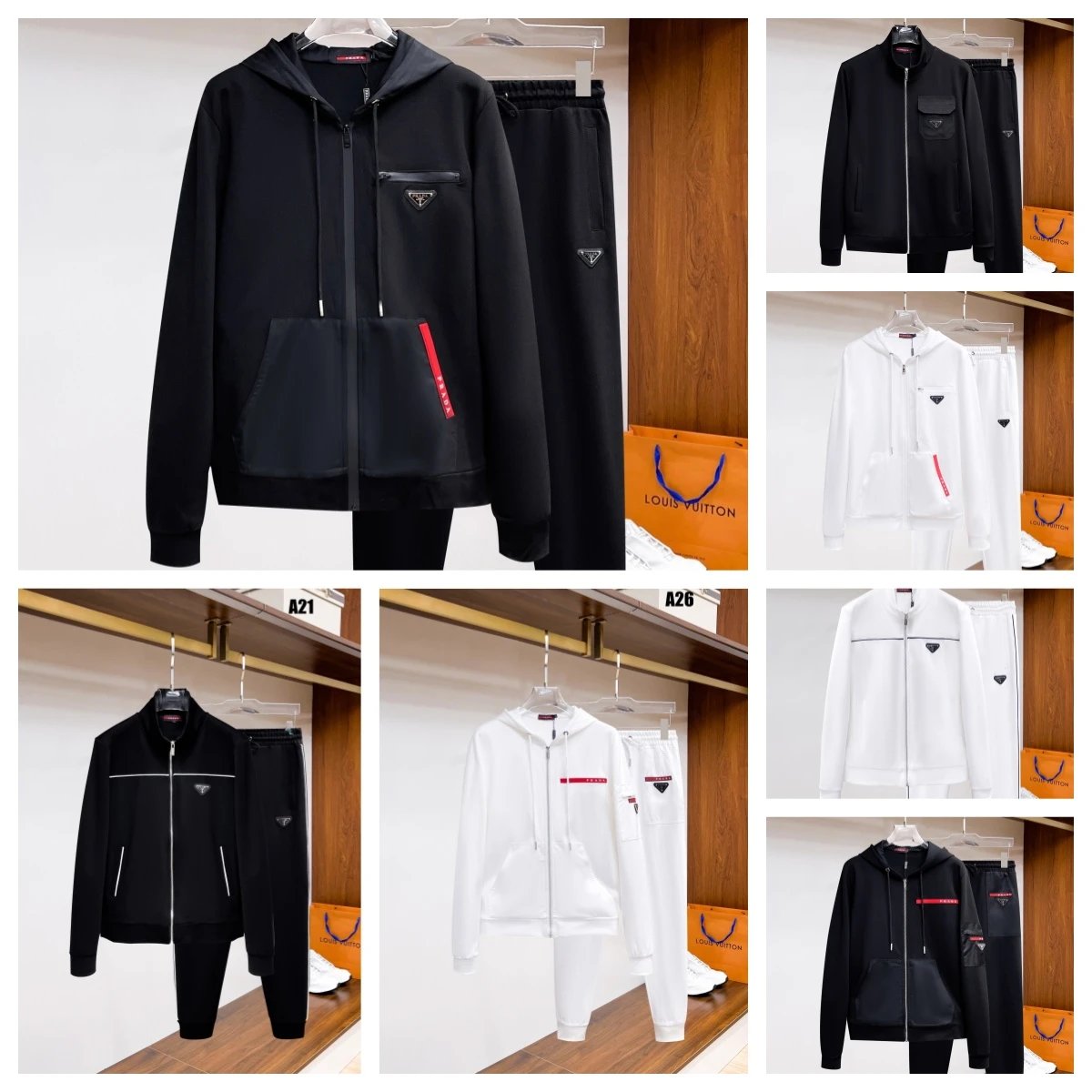 Prada Black Hoodie and Pants S