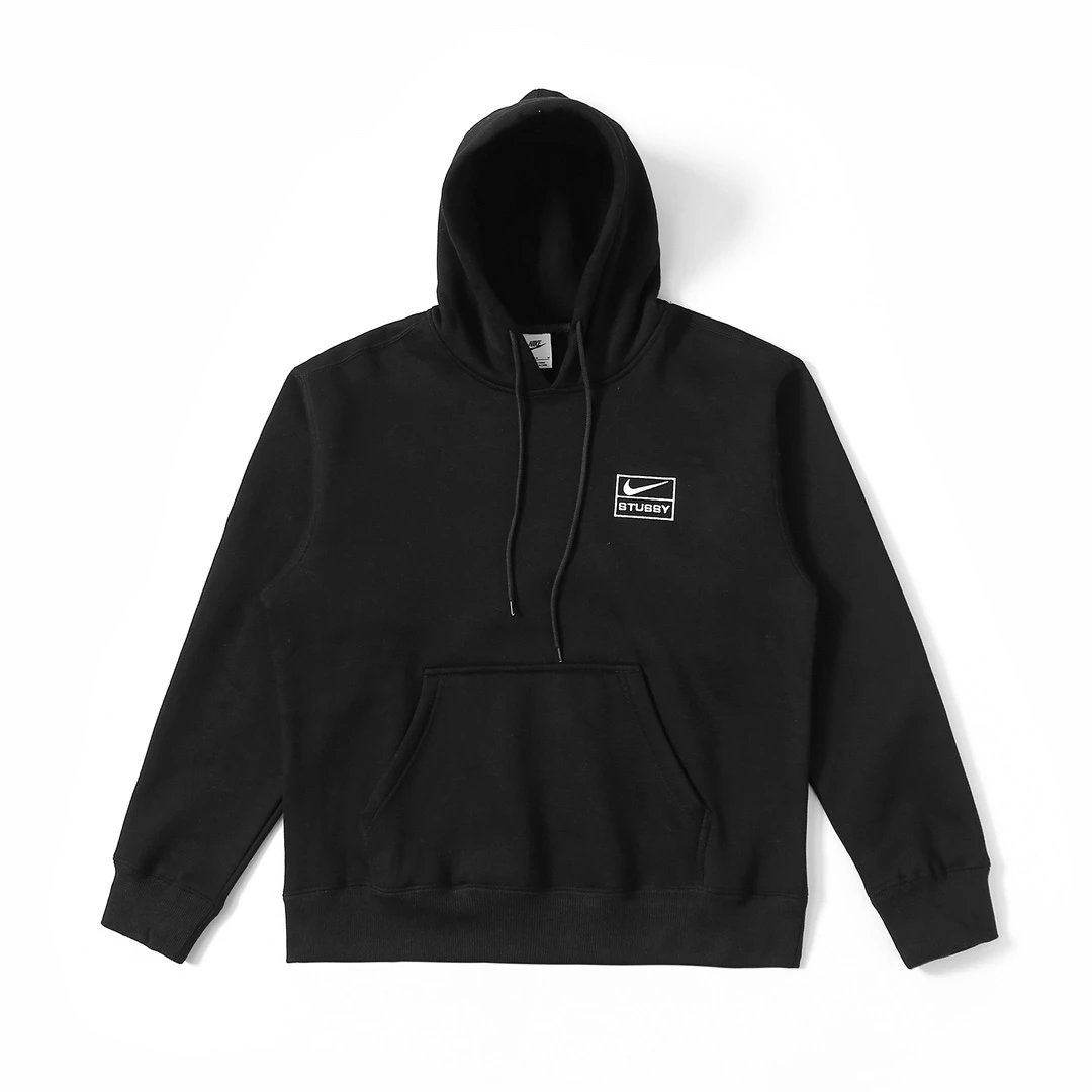 Nike Hoodies & Sweatshirts Pullover Hoodie with Stüssy Logo Patch — Black