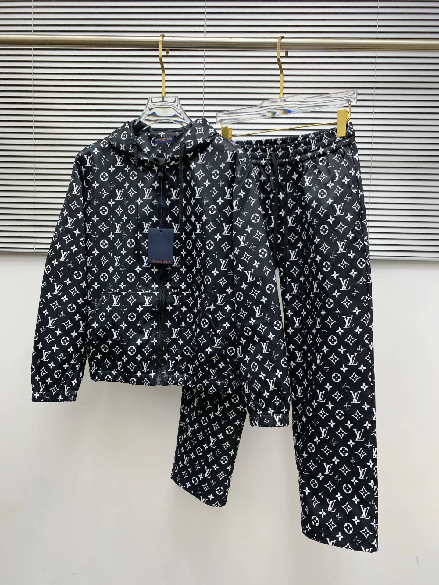 Louis Vuitton Matching Sets Monogram Hooded Zip Jacket and Jogger Set — 08