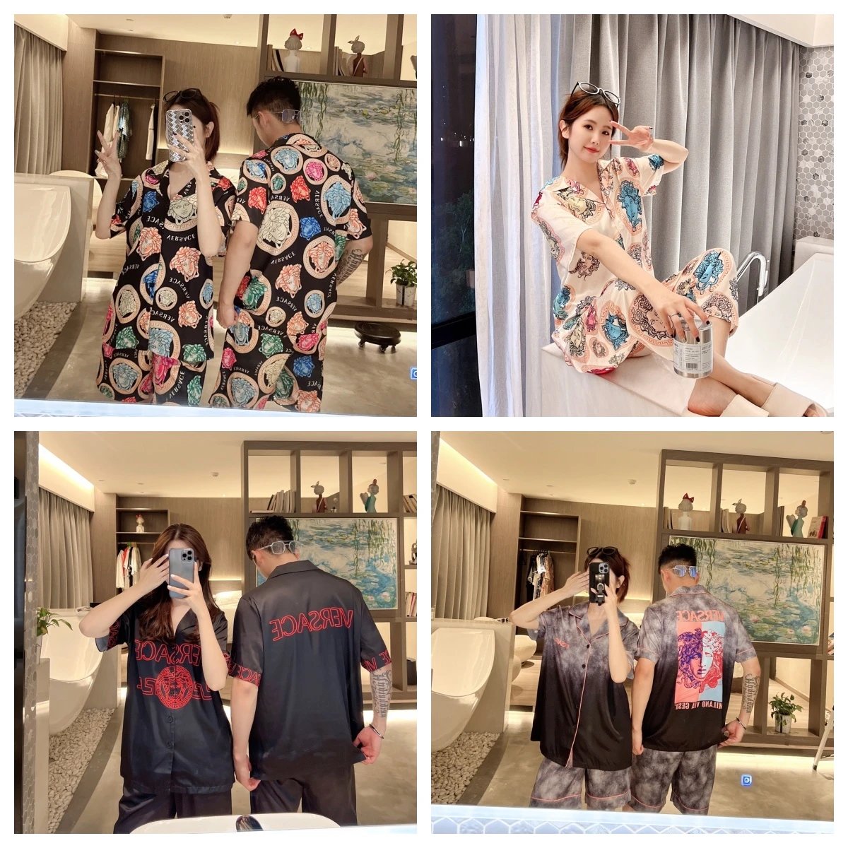 Versace Medusa Print Pajama Se