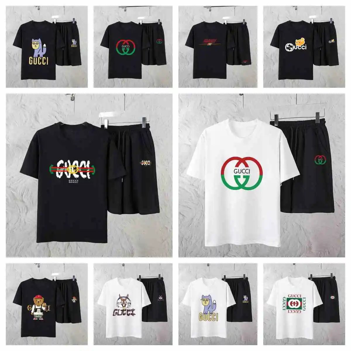 Gucci Black T-Shirt and Shorts