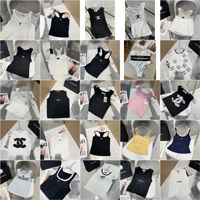 Dior Vests Ribbed Knit Sleeveless Vest product detail image 1