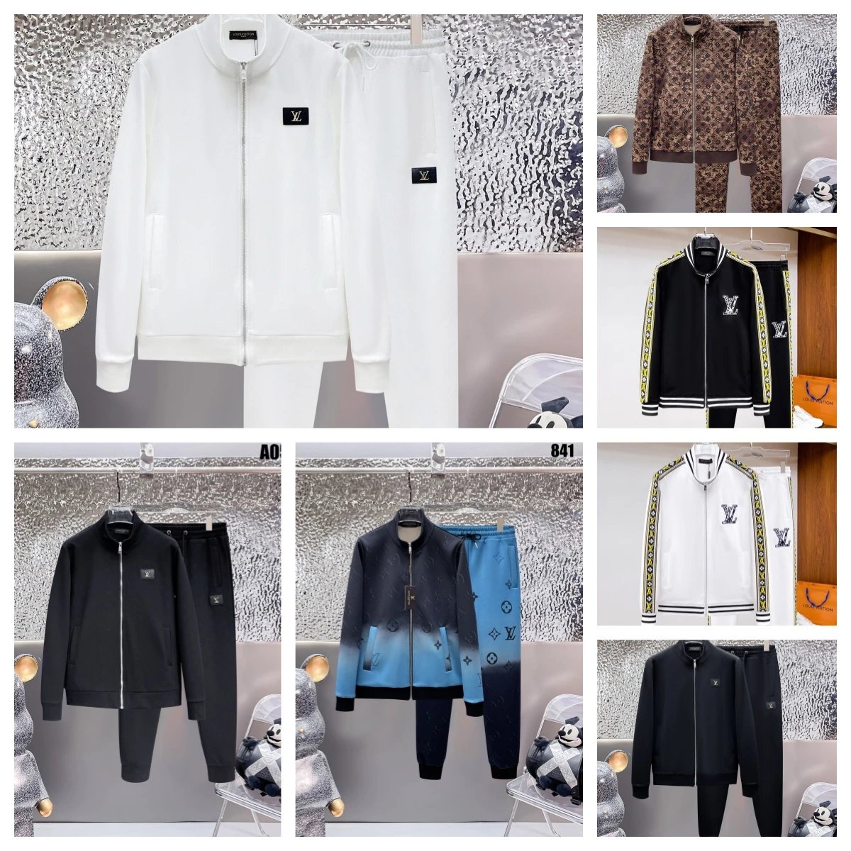 Louis Vuitton White Zip-Up Tra