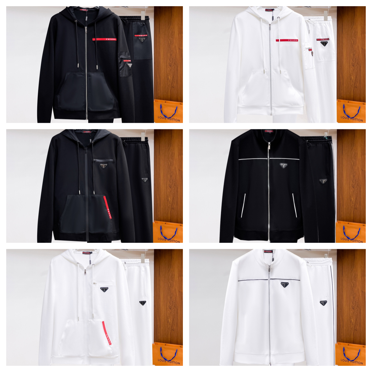 Prada Black Zip-Up Hoodie and 