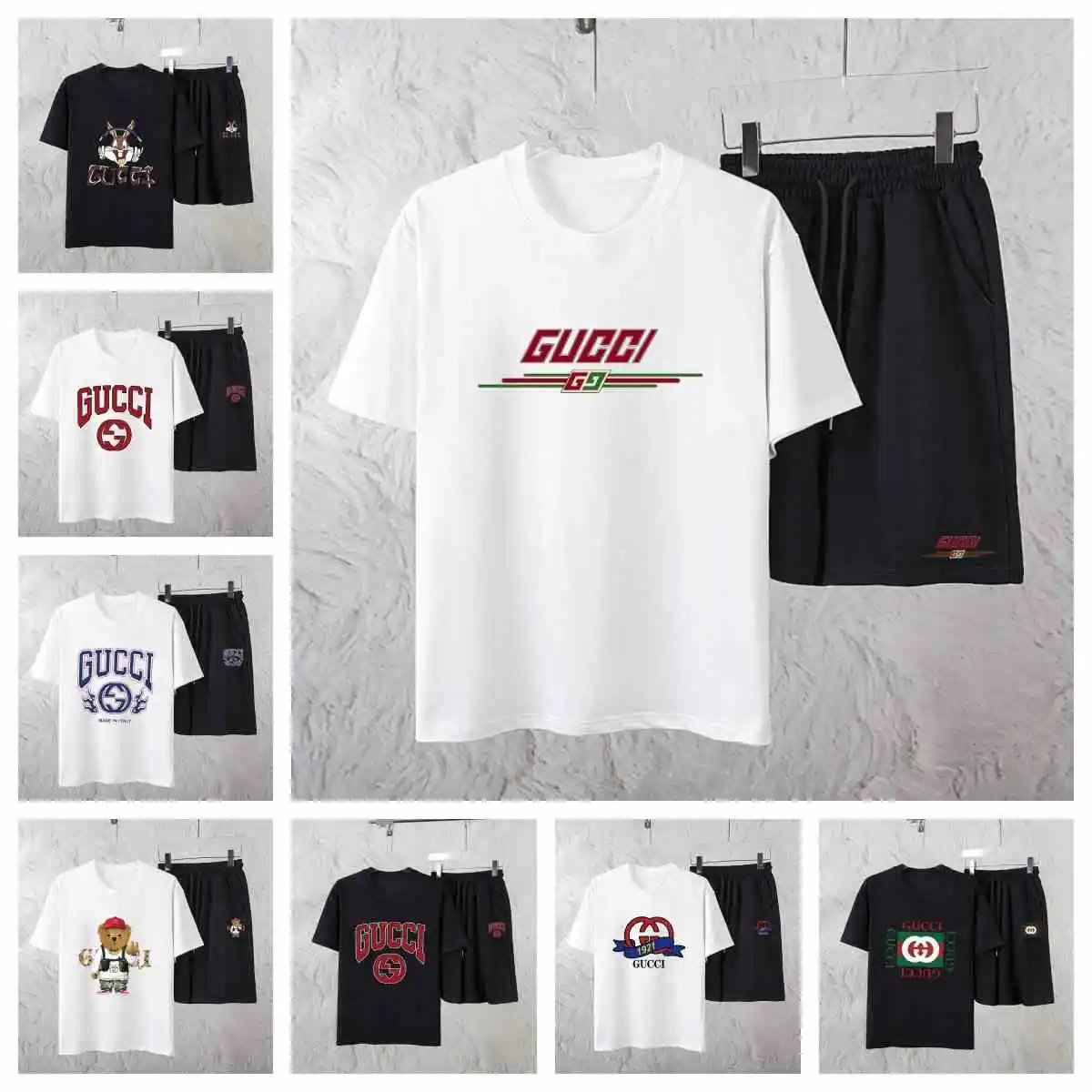Gucci Logo Print T-Shirt/Short