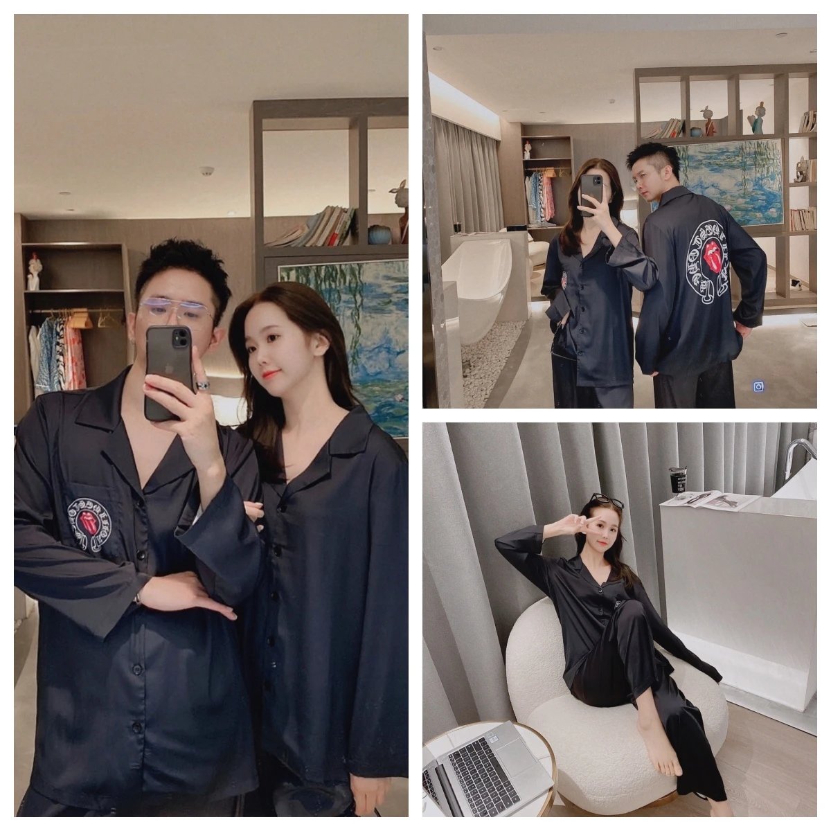 Rolling Stones Satin Pajama Se