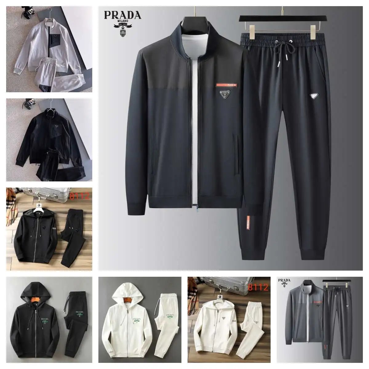 Prada Black Track Jacket and P