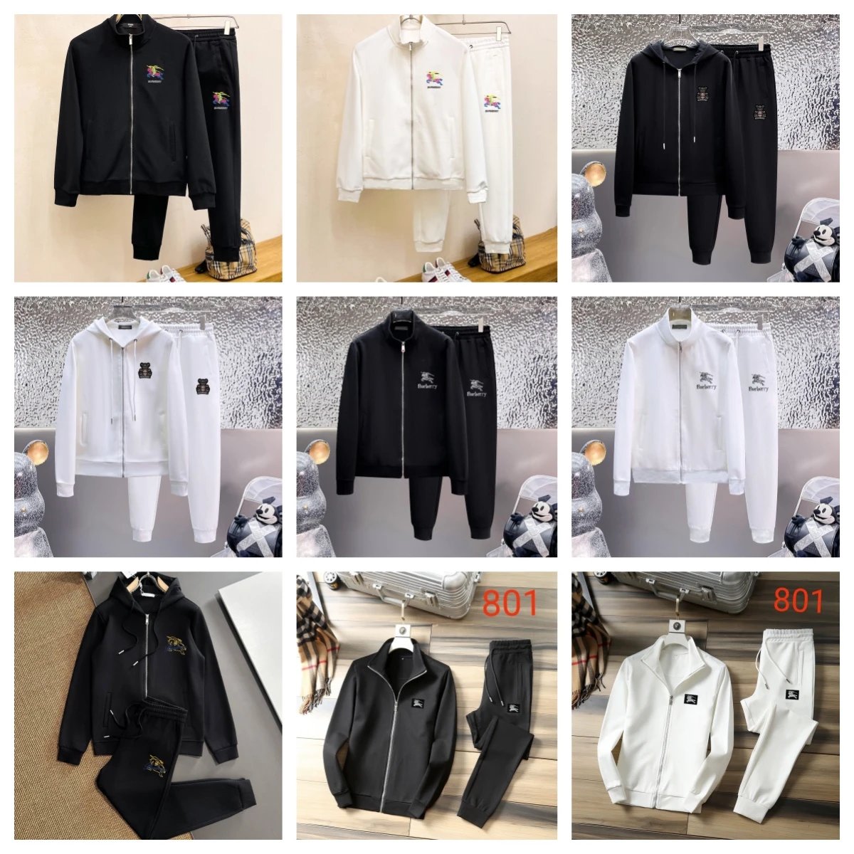 Burberry Black Zip-Up Tracksui