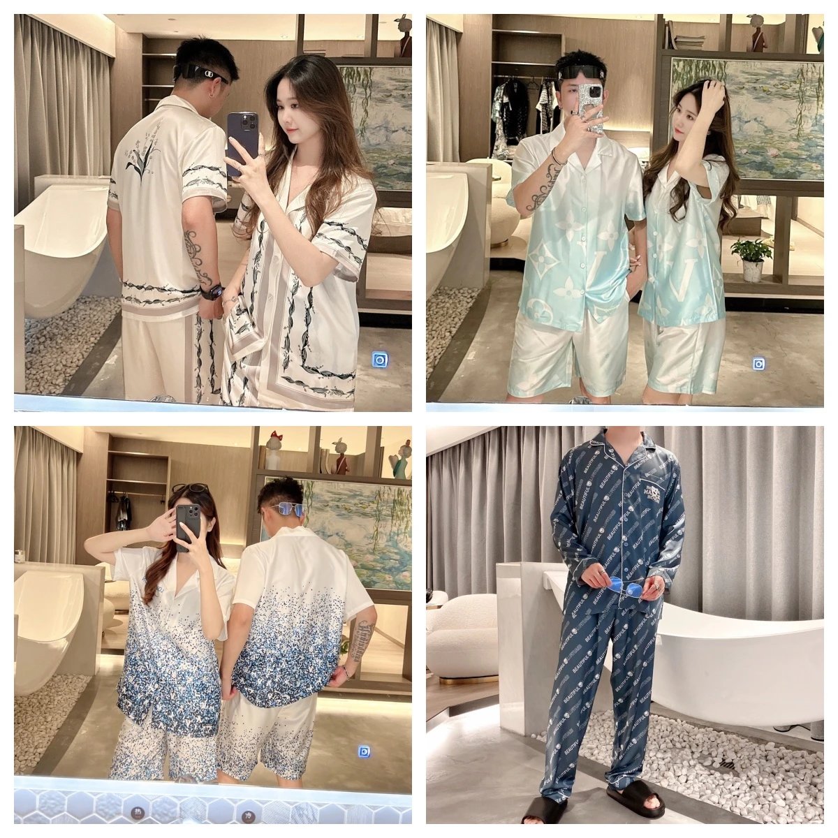 Silk Satin Pajama Set [4 style