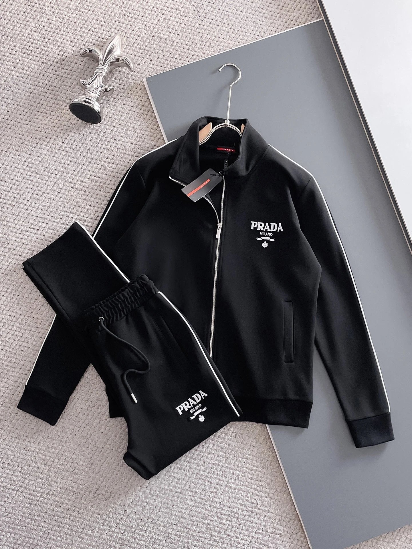 Prada Tracksuits Zip-Up Jacket and Jogger Pants Set — 02