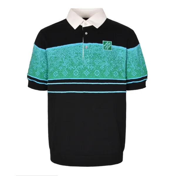 Gucci GG Monogram Jacquard Polo White Polo Shirt - 10