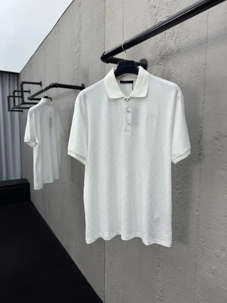 Gucci GG Monogram Jacquard Polo White Polo Shirt - 51