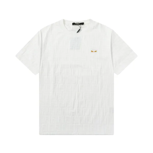 Gucci GG Monogram Jacquard Polo White Polo Shirt - 22