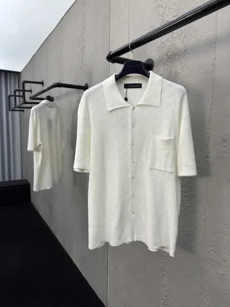 Gucci GG Monogram Jacquard Polo White Polo Shirt - 63