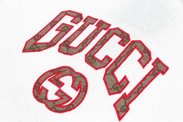 Gucci GG Monogram Jacquard Polo White Polo Shirt - 33