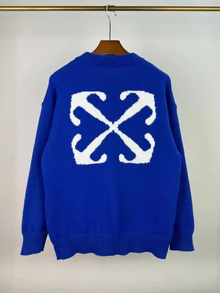 Off-White Arrow Print Mohair Blend Sweater Gray - 20