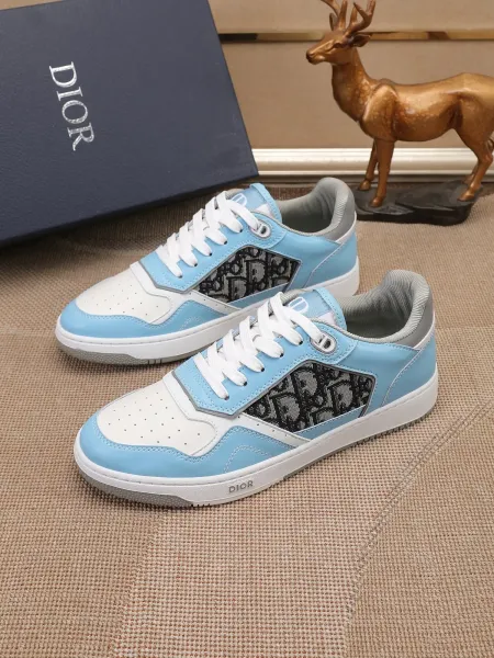 Dior B23 Oblique Olive Green and White Sneakers - 30
